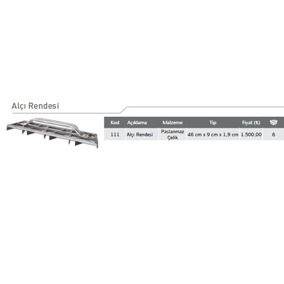 HASSAN DEKOR ALÇI RENDESİ ÇELİK 9CM X 46 CM