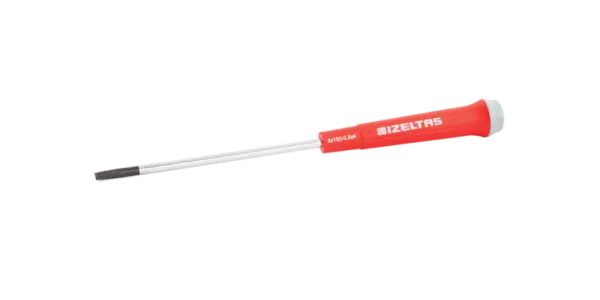 İZELTAŞ Elektronikçi Tip (Klemens) Düz Uçlu Tornavida 2,5×60 mm