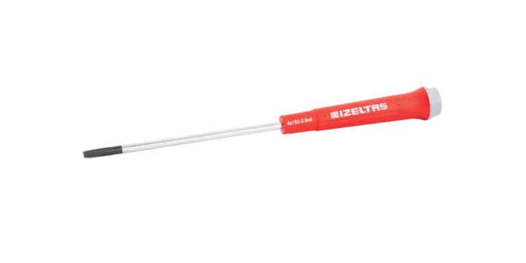 İZELTAŞ Elektronikçi Tip (Klemens) Düz Uçlu Tornavida 3×125 mm