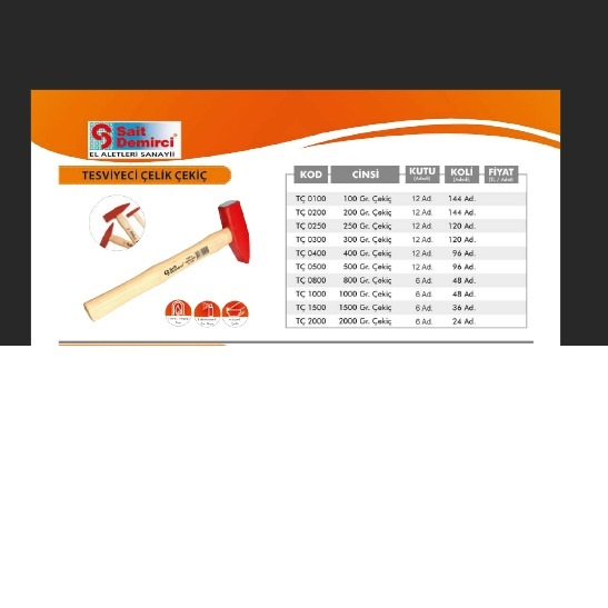 SAİT DEMİRCİ 400 GR TESVİYECİ ÇEKİÇ