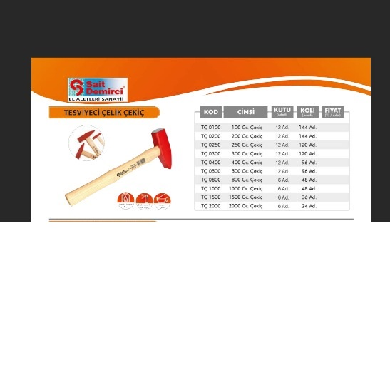 SAİT DEMİRCİ 800 GR TESVİYECİ ÇEKİÇ