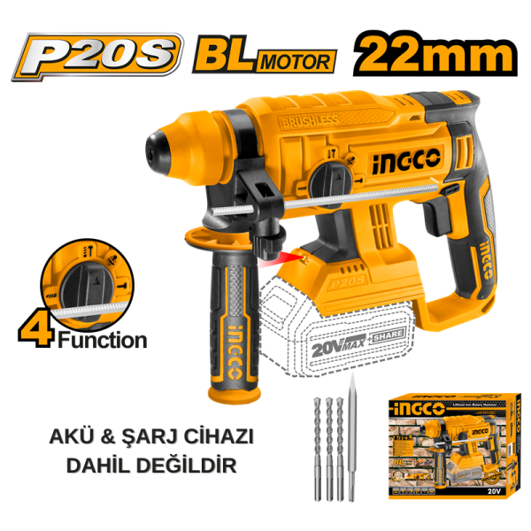 20V Kömürsüz Li-ion Akülü Kırıcı Delici Matkap