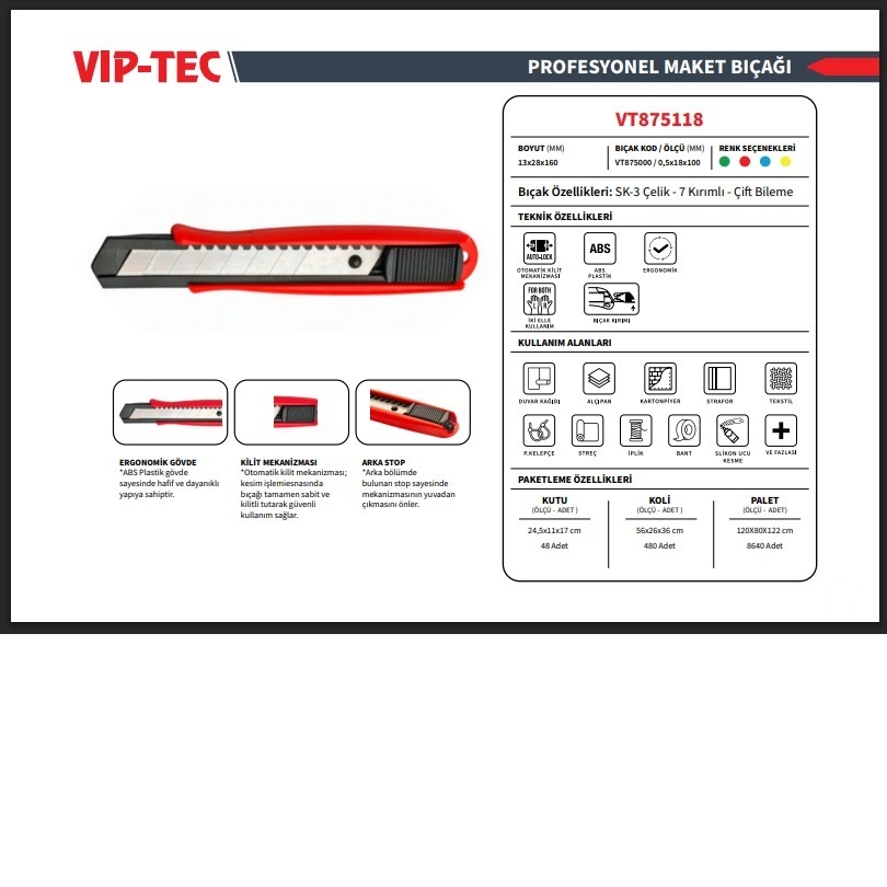 YSF MAKET BIÇAĞI-METAL 18MM