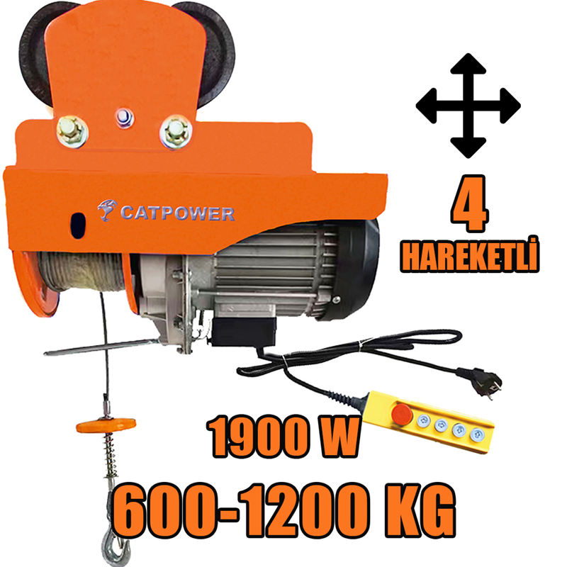 CATPOWER-7760-Elektrikli Vinç 600–1200 kg 1900W