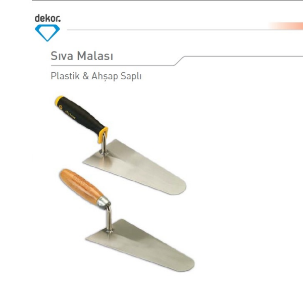 HASSAN DEKOR Sıva Malası Plastik Saplı Yay Çeliği 24 cm