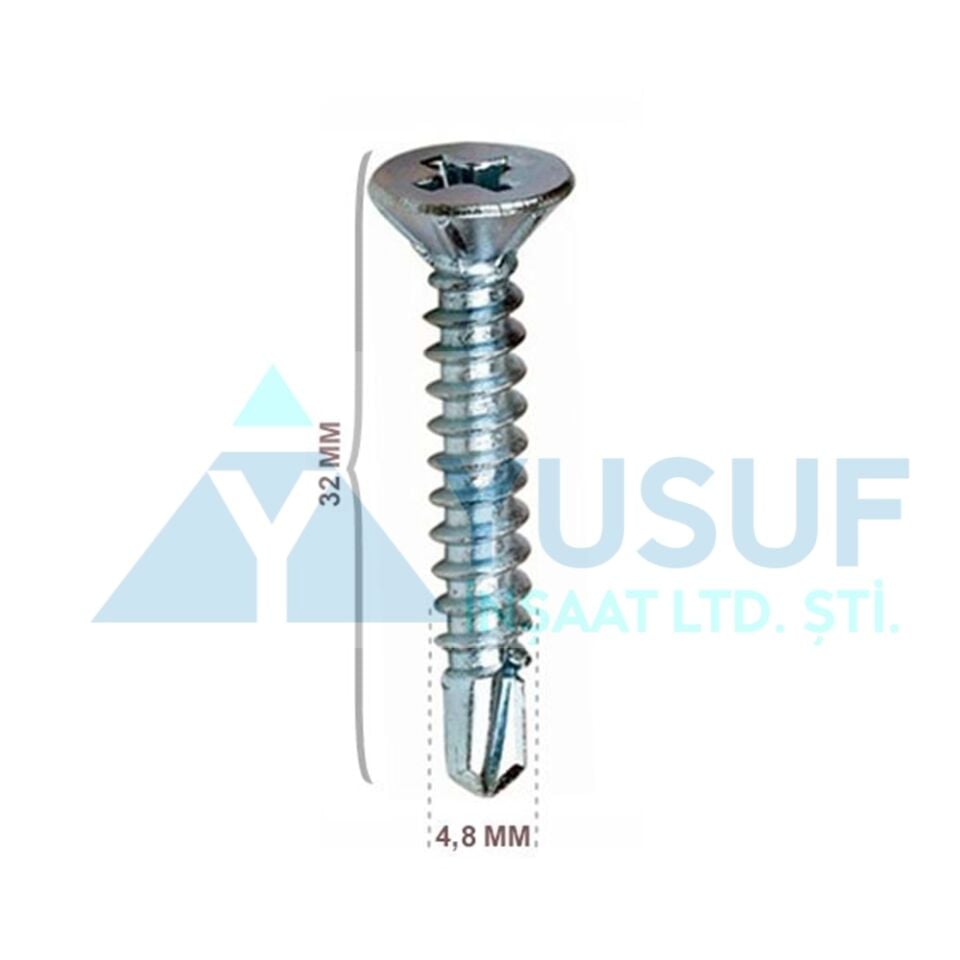 AKDENİZ YHB MUV Vida Kutulu 4,8 x 32 Çinko