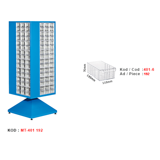 Hipaş MT 401-192 Döner Dolap – 192 Çekmeceli
