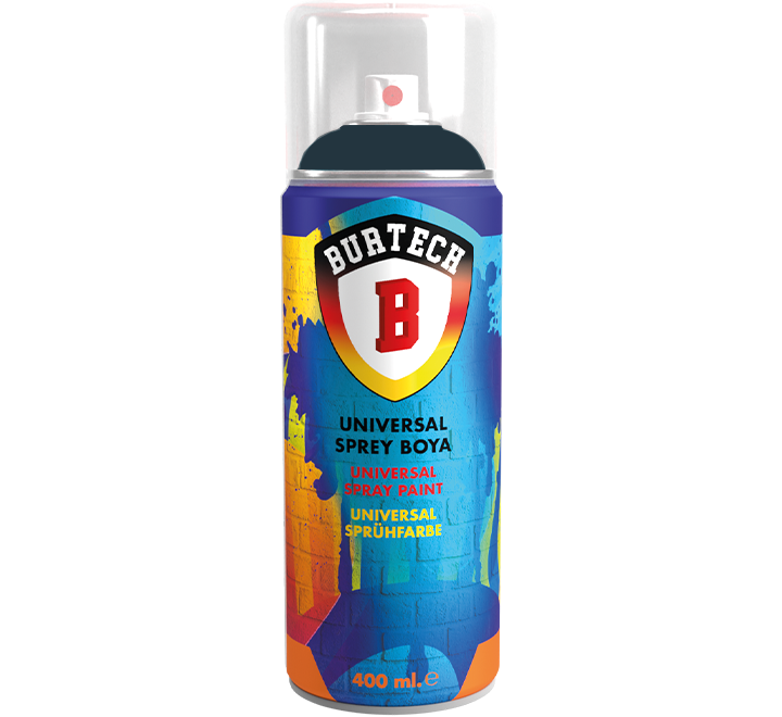 BURTECH ÜNİVERSAL 400 ML RAL9005 PARLAK SİYAH SPREY BOYA