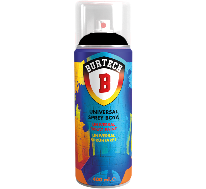 BURTECH Üniversal 400 ml RAL9005 Mat Siyah Sprey Boya