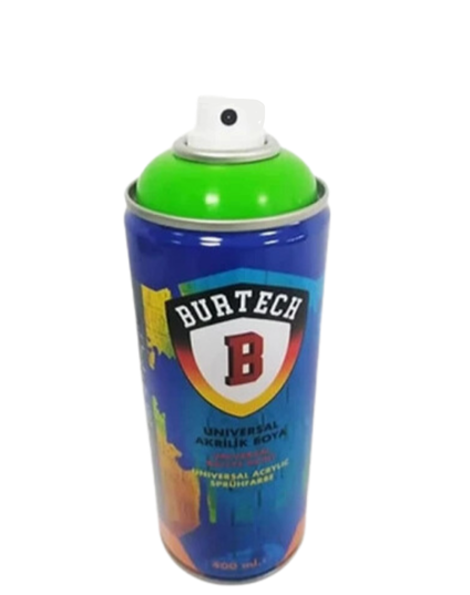 BURTECH 400 ml Üniversal Akrilik RAL-9010 Parlak Fıstık Yeşili Sprey