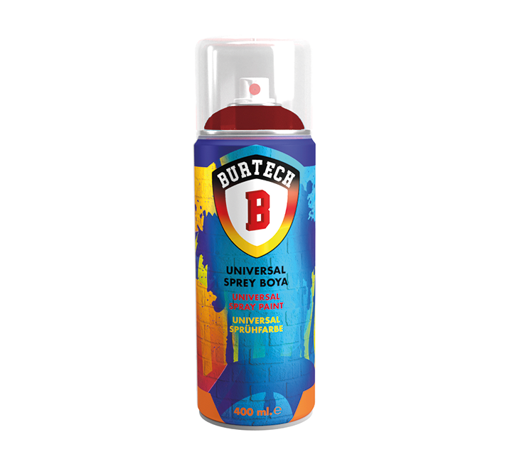 BURTECH Üniversal Sprey Boya 400 ml RAL3020 Trafik Kırmızısı
