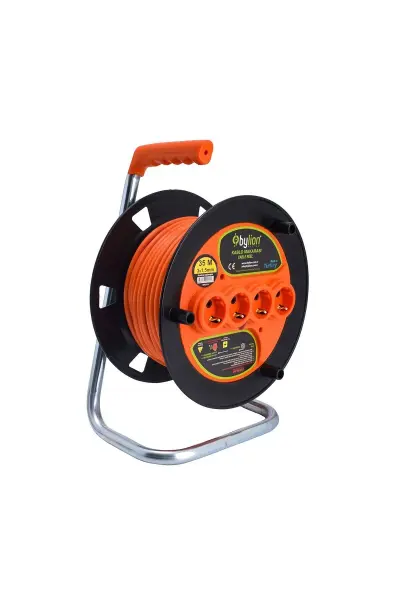 BYLION PMK-35315-F PLS Bobin Ø280 IP20 F Type (Schuko) 3×1,5 – 35 m Makaralı Uzatma Kablosu