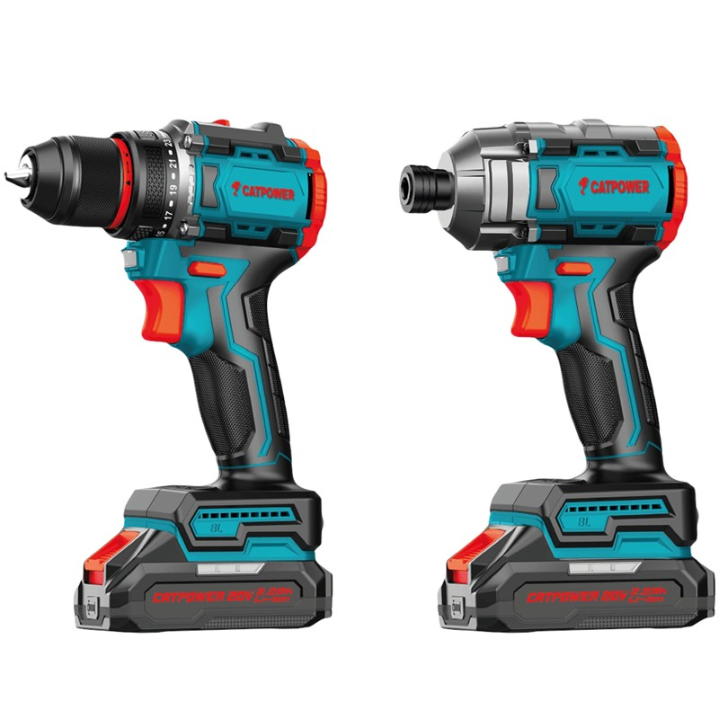 CATPOWER 5136 + 5138 Akülü Matkap ve Torklu Vidalama Seti