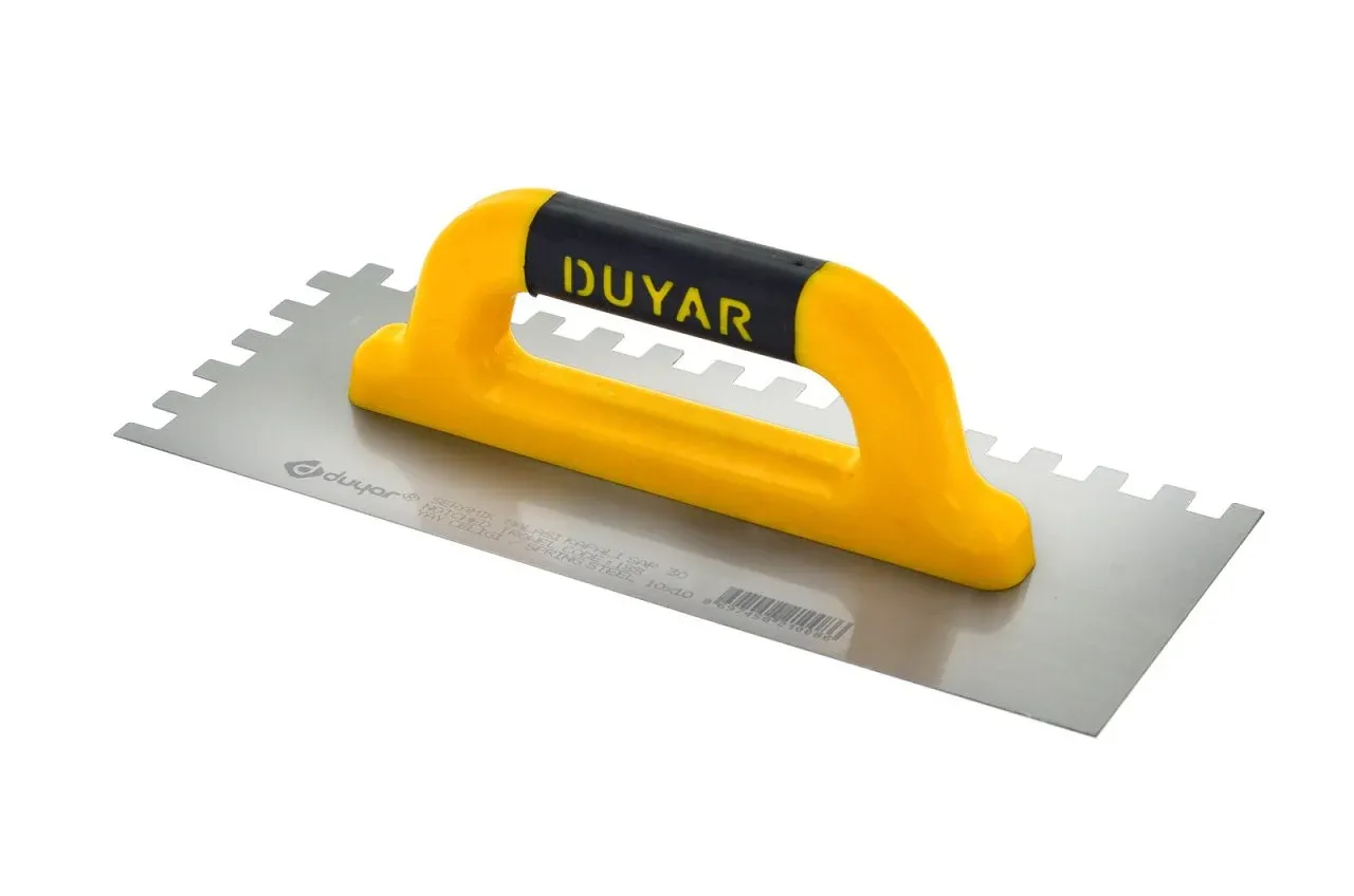 DUYAR Seramik Malası Kapalı Plastik Saplı 12x12 Diş 30 Cm
