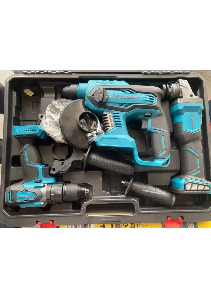 CATPOWER 4130 3'lü Süper Set Vidalama, Kırıcı, Taşlama 3 Makina 20V