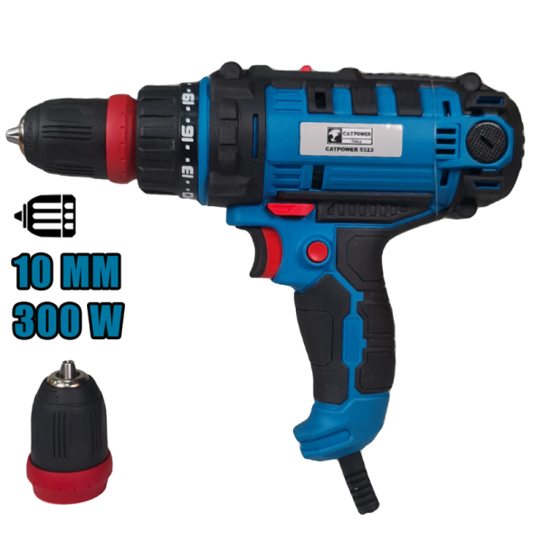 CAT5323-DARBESİZ MATKAP TORKLU 10MM 300W