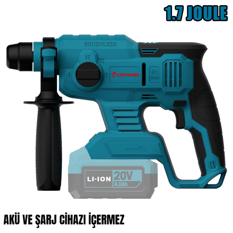 CAT4225-AKÜLÜ KIRICI-DELİCİ Li-ion (MAKİNE) KÖMÜRSÜZ 20V 2.0 Ah