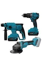 CAT4235 20V Kömürsüz 3’lü Karma Set (Vidalama, Kırıcı Delici, Avuç Taşlama)