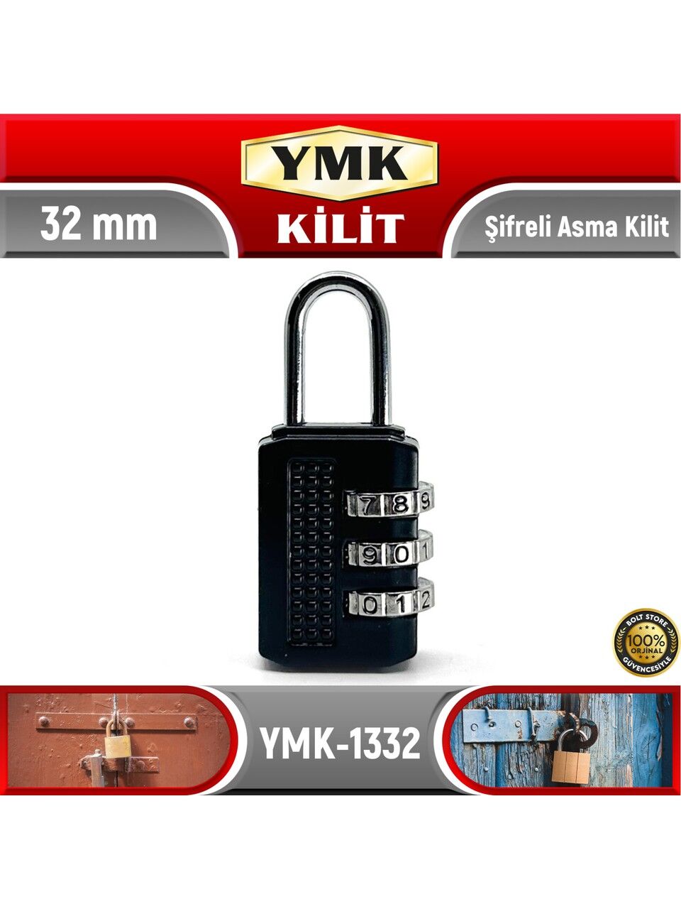 YUMA 1332 Şifreli Asma Kilit