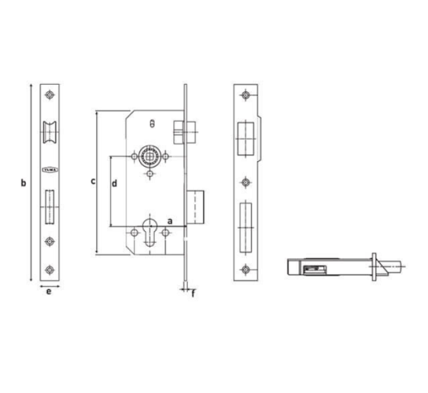 YUMA 604 – 35 mm Oda Kilidi (Rulmanlı)