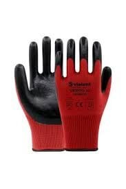 VIOPRO Nitril Kaplı Örme Eldiven Kırmızı-Siyah No: 10