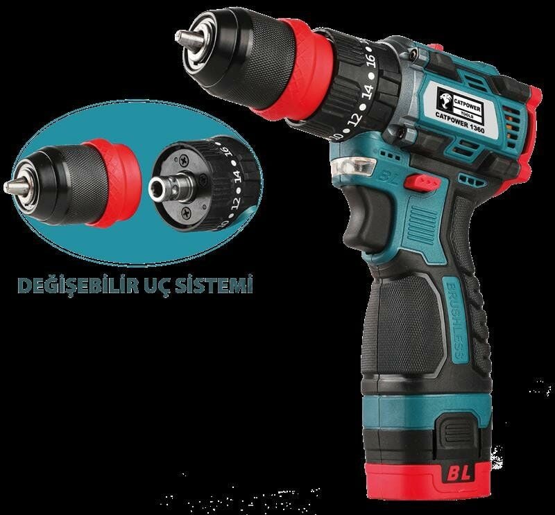 CAT1360 Kömürsüz Akülü Vidalama – 16V Li-ion 2.0 Ah