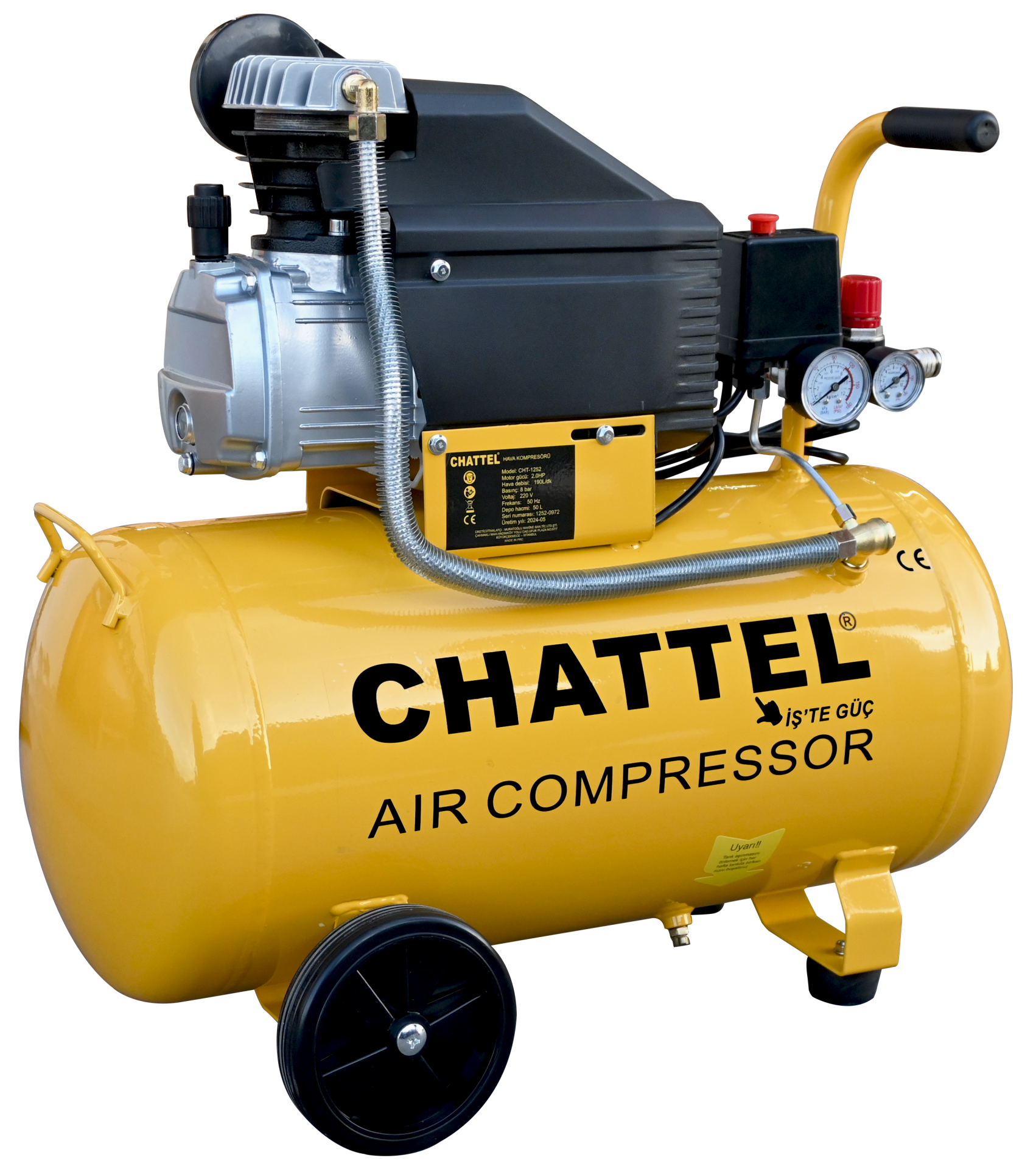 Chattel Hava Kompresörü – 50 Lt, 2 HP