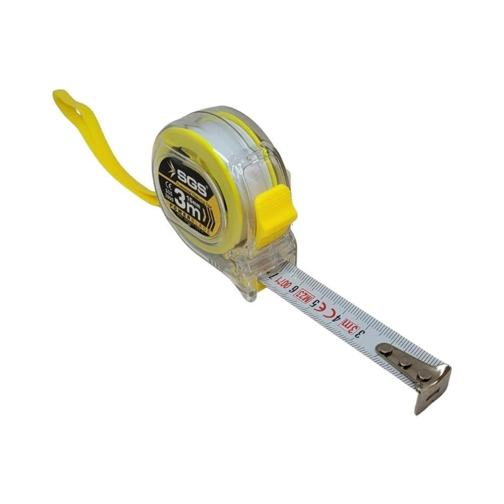 SGS MEZAN ÇELİK ŞERİT METRE 3 M X 19 MM ŞEFFAF