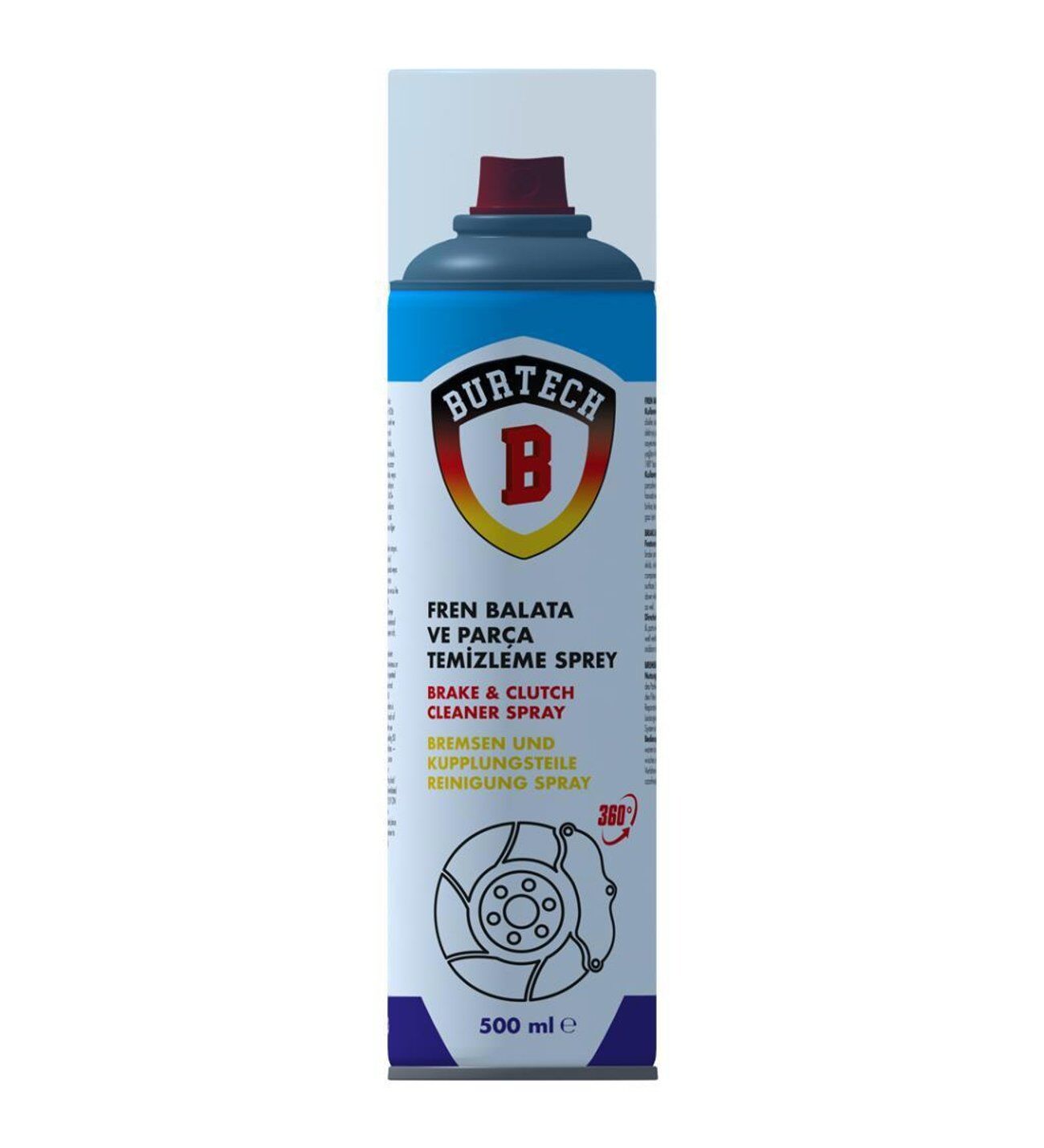 BURTECH 500 ML FREN BALATA VE PARÇA TEMİZLEME SPREYİ