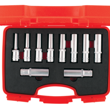 İZELTAŞ 1/2” Altı Köşe Derin Lokma Anahtar Takımı (10 parça mm)